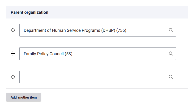 Related programs field.