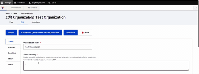 Screencast of workflow for having a draft while a previous version of a page stays publishe