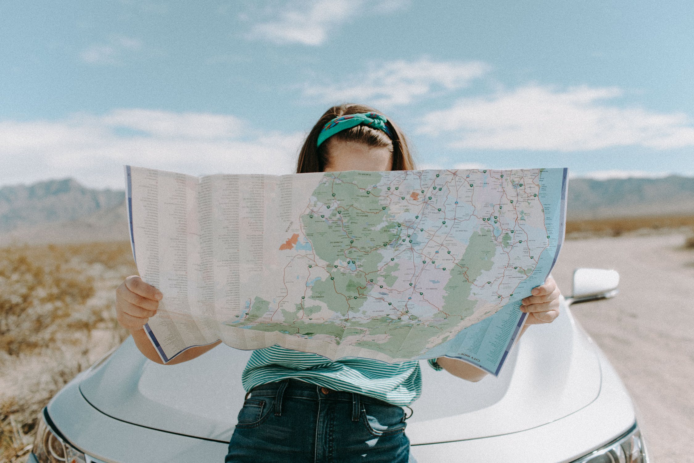 Women looking at map