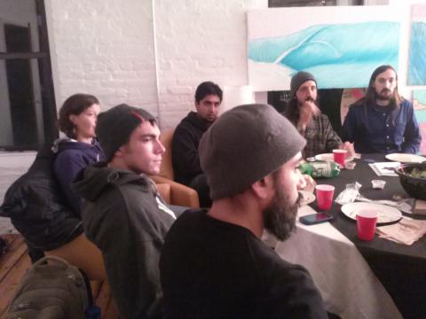 People at the worker-owner meetup.