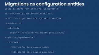 Example of migration defined as configuration entity.