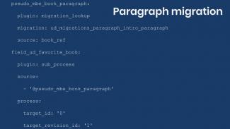 Example mapping for paragraph reference field.